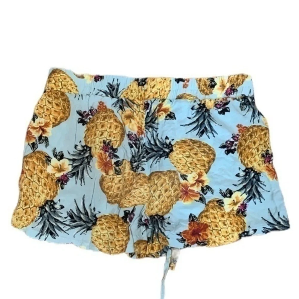 Bebop pineapple shorts with drawstring soft small